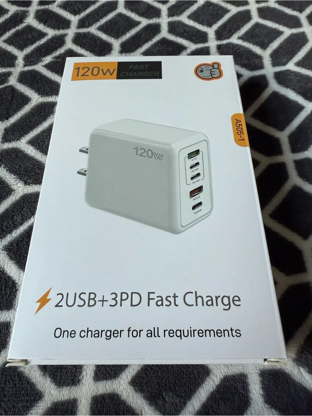 120W Black Type-C Fast Charger - F002